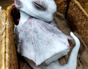 Silicona Platino, Dragón bebé reborn en Cesta de Mimbre, Juego de tronos, 20 cm