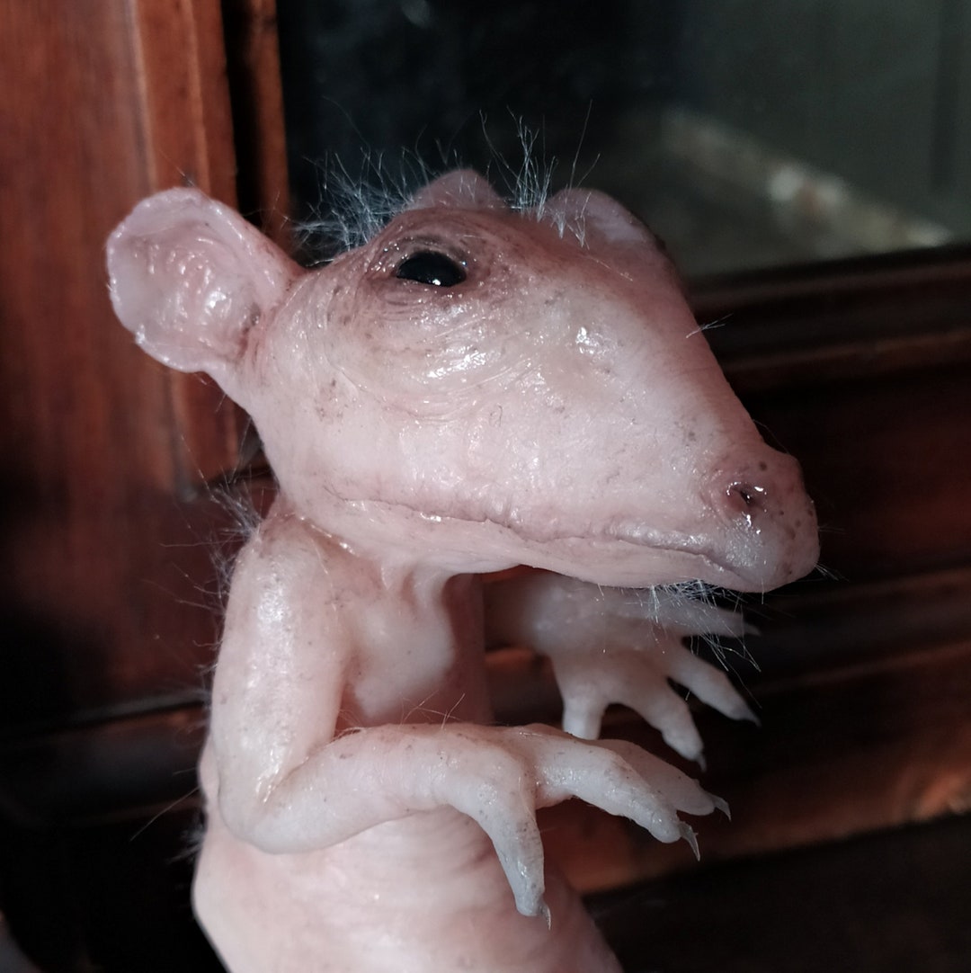 Rat Rodent Mouse Platinum Silicone Statue Creature Diorama Resin