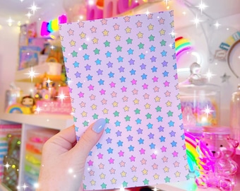 Rainbow Stars DECORATIVE PAPER (Double Sided, Paper will be folded in half)