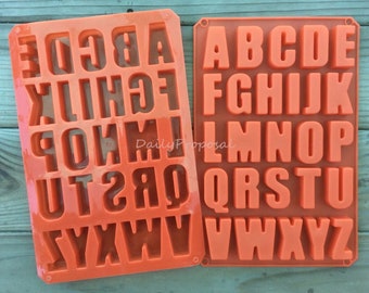 26 Large Uppercase Alphabet Letter Silicone Mold Bakeware Chocolate Cake Pastry Candy Ice Butter Soap Making Homemade Mould Tray Food Craft