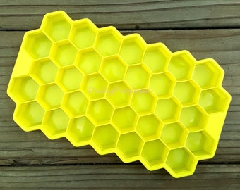 Honeycomb Hexagon Ice Cube Silicone Mold with Lid Options Chocolate Pastry Decoration Ice Candy Butter Jelly Soap Making Homemade Mould Tray