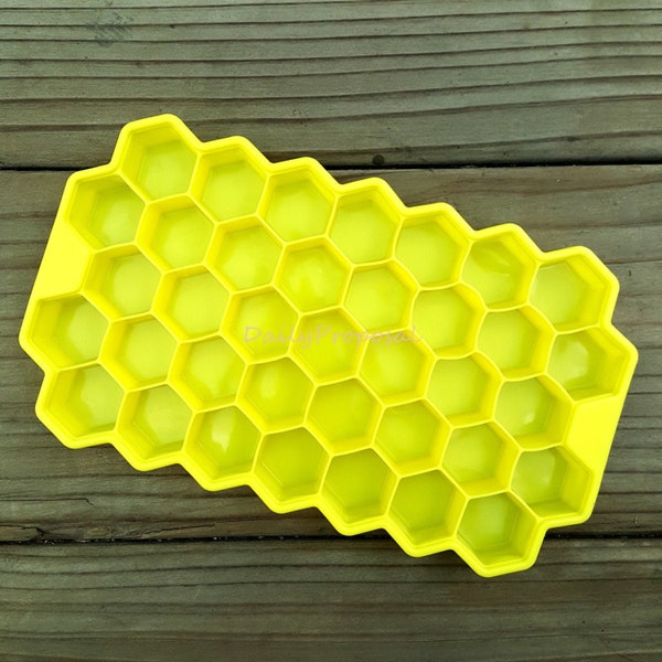 Honeycomb Hexagon Ice Cube Silicone Mold with Lid Options Chocolate Pastry Decoration Ice Candy Butter Jelly Soap Making Homemade Mould Tray