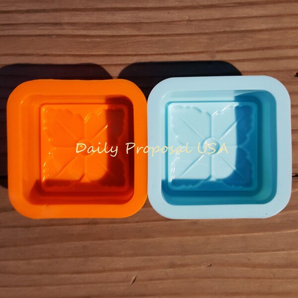 4X Single Cavity Mistletoe Square Silicone Mold Brownie Cake Pastry Jello Ice Cream Soap Making Mould Tray Homemade Food Craft