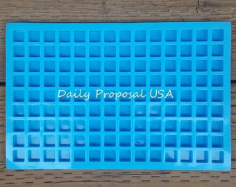 126 Cavity Mini Square Silicone Mold Bakeware Chocolate Ice Candy Butter Gelatin Baby Puppy Food Soap Making Homemade Mould Tray