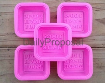 100% Handmade Square Soap Mold Silicone Ice Cream Gelatin Mould Tray Homemade Craft DIY