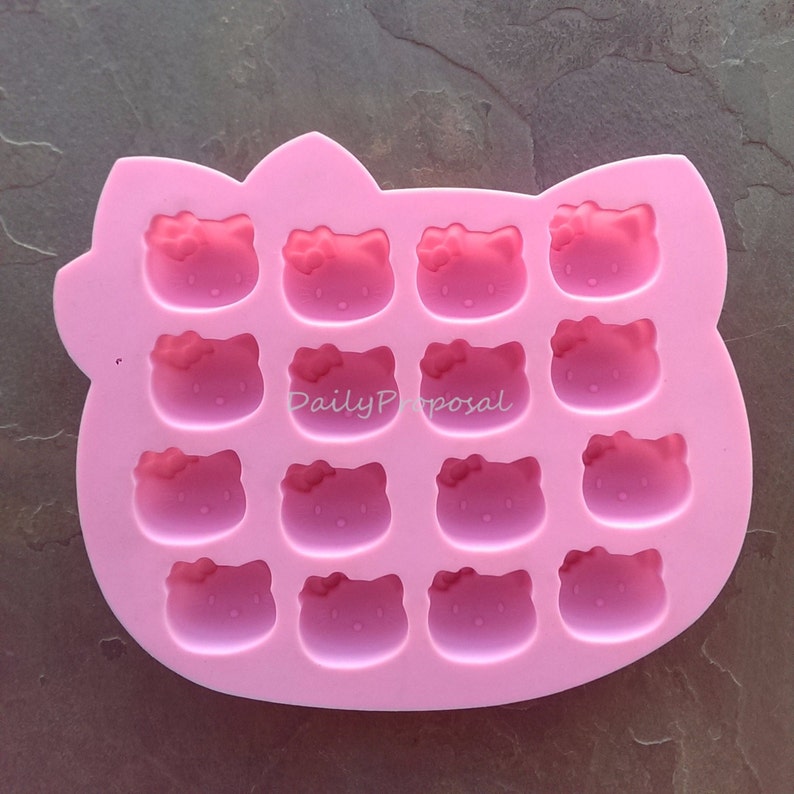 16 Cavity Hello Kitty Silicone Mold Bakeware Baking Cake Etsy