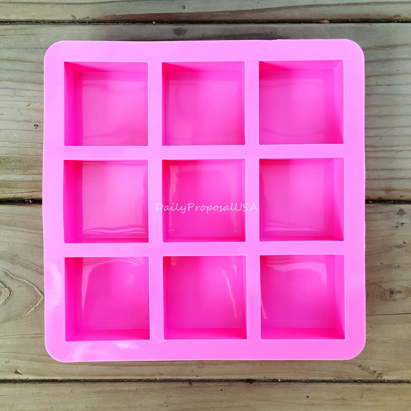 9 Cavity Square Silicone Mold Bakeware Baking Brownie Cake Etsy