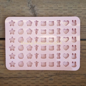 Mini silikonform kanin höra katt morot daisy äpple stjärna nyckelpiga kokong banan bär äpple choklad godis gelatin is tvål hemgjort hantverk bild 3