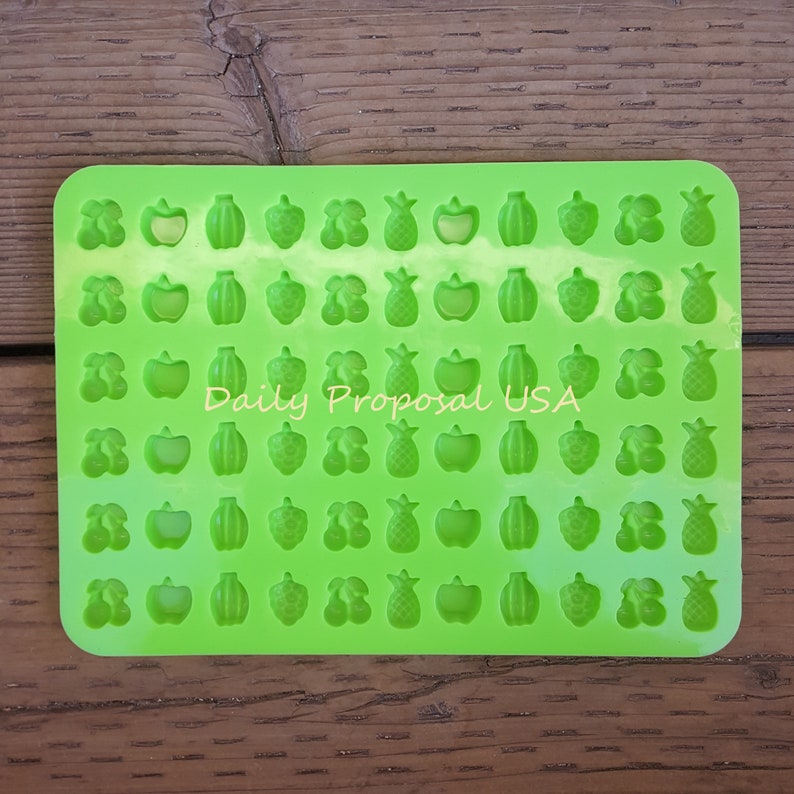 Mini silikonform kanin höra katt morot daisy äpple stjärna nyckelpiga kokong banan bär äpple choklad godis gelatin is tvål hemgjort hantverk bild 5