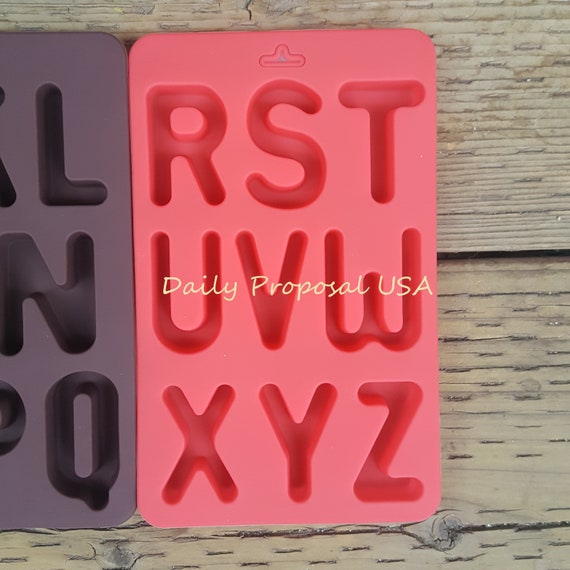 26 Large Uppercase Alphabet Letter Silicone Mold Bakeware Chocolate Cake  Pastry Candy Ice Butter Soap Making Homemade Mould Tray Food Craft 