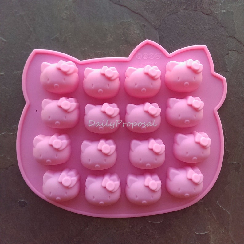 16 Cavity Hello Kitty Silicone Mold Bakeware Baking Cake Etsy