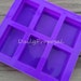 6 Cavity Rectangle Rectangular Silicone Mold Bakeware Baking Cake Chocolate Brownie Candy Bar Soap Making Mould Tray Homemade Food Craft DIY 