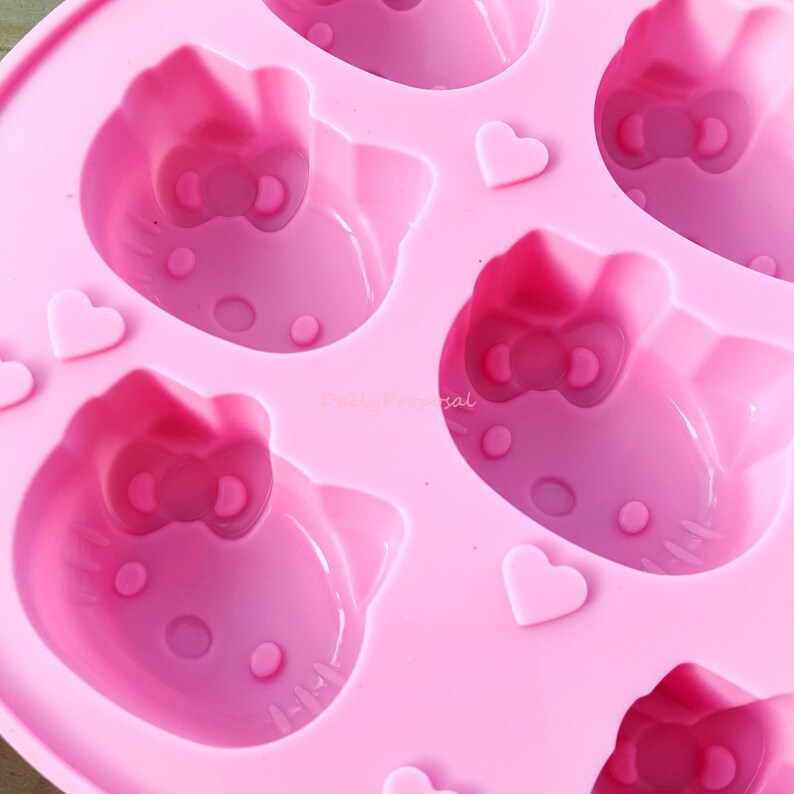 8 Cavity Medium Hello Kitty Silicone Mold Bakeware Cake Etsy