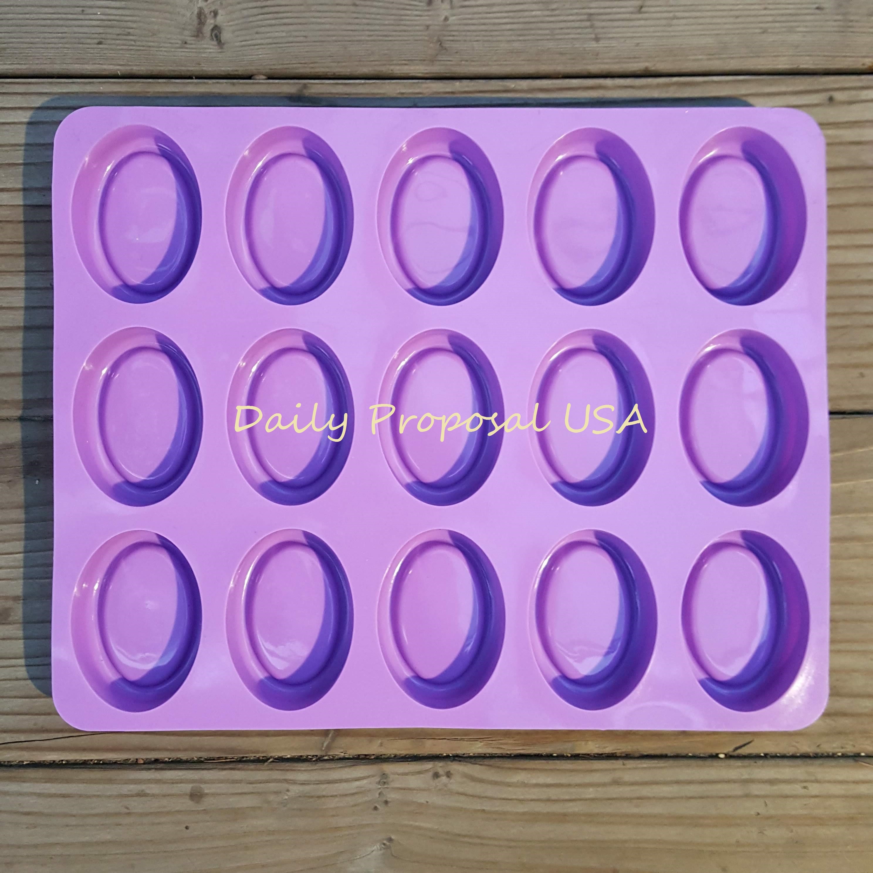 15 Cavity Oval Silicone Mold Bakeware Chocolate Cookie Brownie Etsy