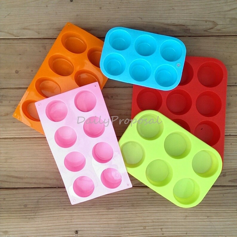 6 Cavity Round Circle Silicone Mold Bakeware Baking Chocolate | Etsy