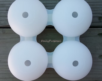 3D 4-Cavity Large Round Sphere Ice Whiskey Ball Silicone Mold Bakeware Cake Pastry Candy Ice Cream Tray Soap Making Bath Bomb