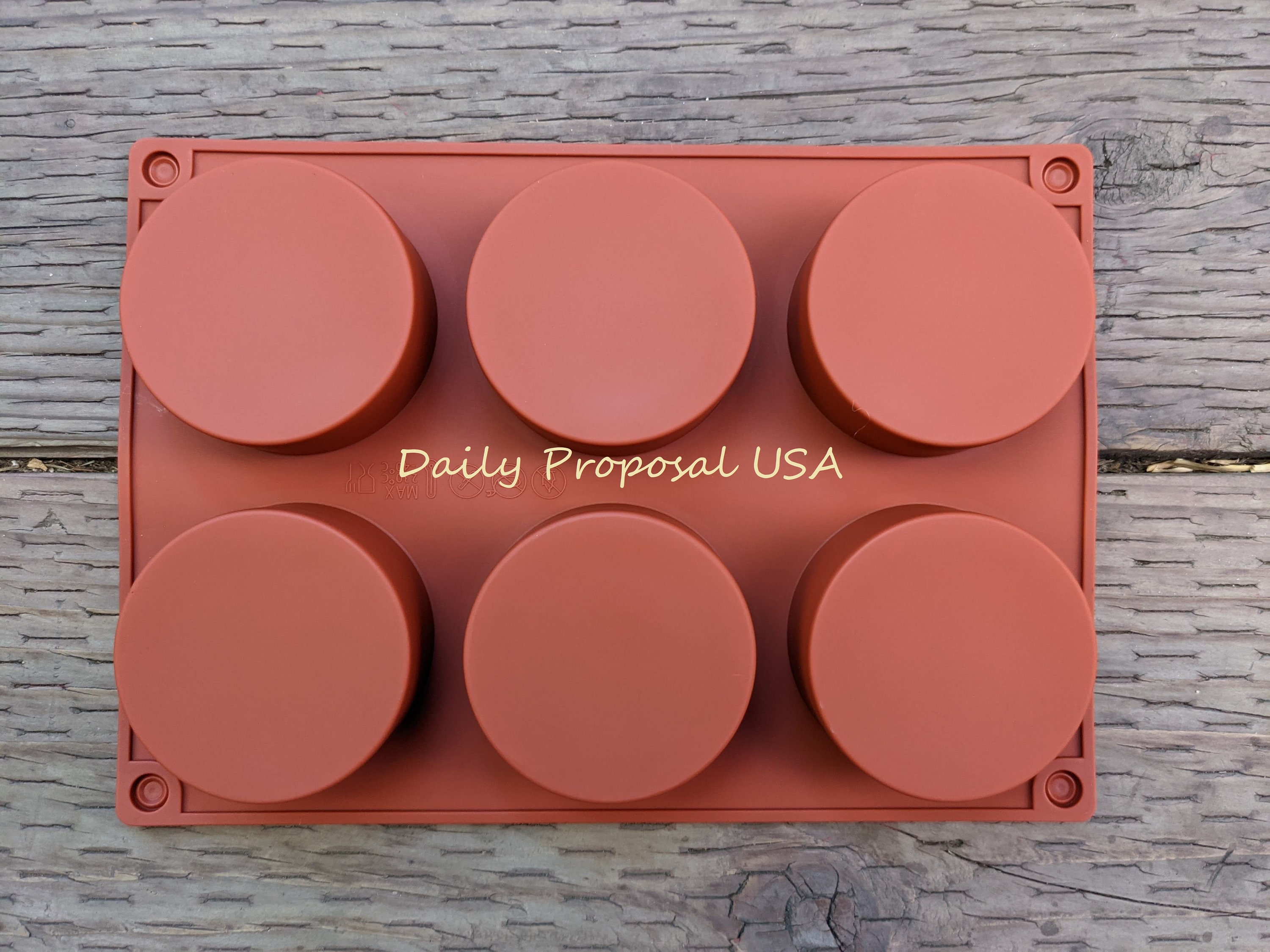 6 Cavity Round Non-tapered Silicone Mold Chocolate Cookie - Etsy