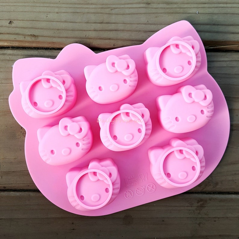 8 Cavity Medium Hello Kitty Silicone Mold Bakeware Cake Etsy