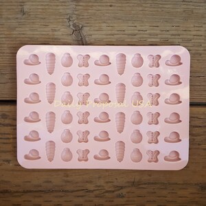 Mini silikonform kanin höra katt morot daisy äpple stjärna nyckelpiga kokong banan bär äpple choklad godis gelatin is tvål hemgjort hantverk bild 7