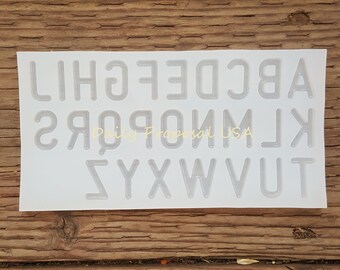 FINAL SALE 26 kleine hoofdletters smalle afgeronde alfabetletter siliconen embossing mat chocolade snoep ijs boter hars zeep maken zelfgemaakte