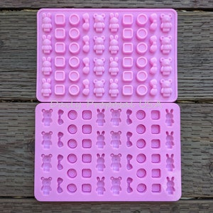 Mini silikonform kanin höra katt morot daisy äpple stjärna nyckelpiga kokong banan bär äpple choklad godis gelatin is tvål hemgjort hantverk Bear Bunny Button