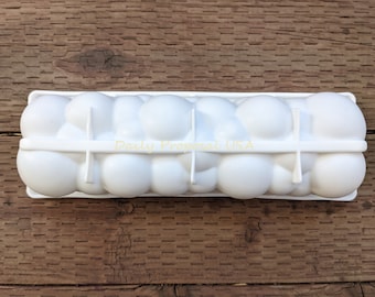 Molde de silicona rectangular con forma de nube y burbujas, para hacer jabón, velas, repostería, brownies, decoración de tartas, fondant, comida casera, bandeja de moldes