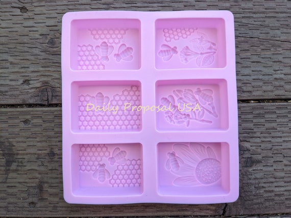6 Cavity Bee Honeycomb Silicone Soap Molds/ Fondant Mold/ -  Sweden