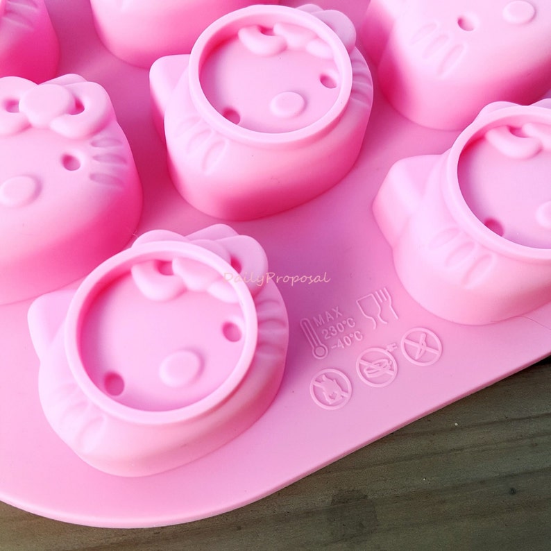 8 Cavity Medium Hello Kitty Silicone Mold Bakeware Cake Etsy