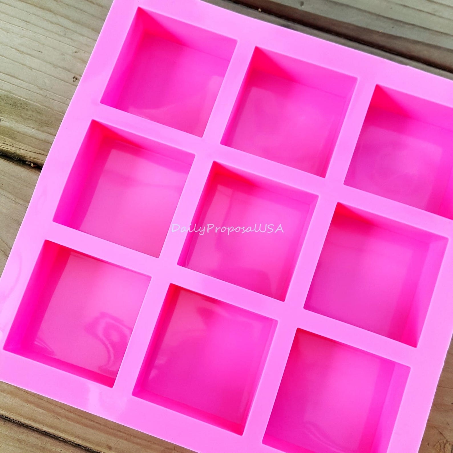 9 Cavity Square Silicone Mold Bakeware Baking Brownie Cake Etsy
