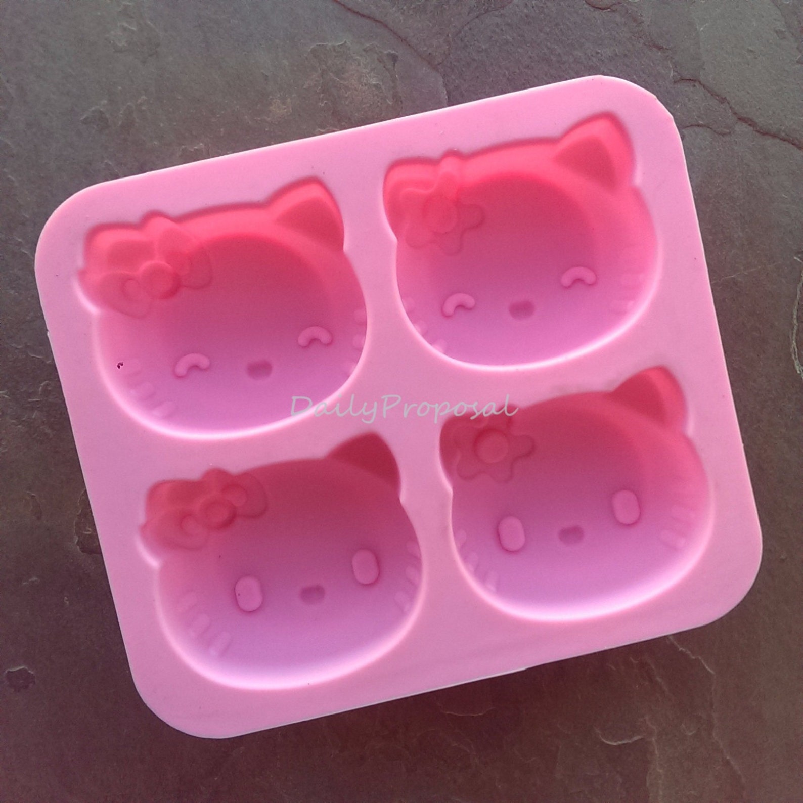4 Cavity Large Hello Kitty Silicone Mold Bakeware Cake Brownie Etsy