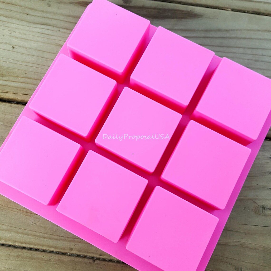 9 Cavity Square Silicone Mold Bakeware Baking Brownie Cake Etsy