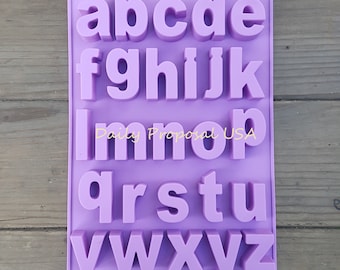 26 Large Lowercase Alphabet Letter Silicone Mold Bakeware Chocolate Cake Pastry Candy Ice Butter Soap Making Homemade Mould Tray Food Craft