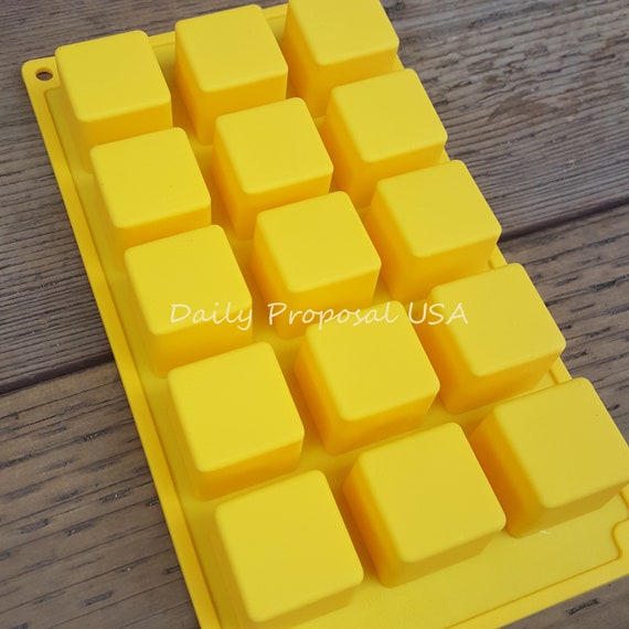 4 PCS Square Silicone Mold 6-Cavity, 2 X 2 X 1 Square Brownie Baking  Pan Bak