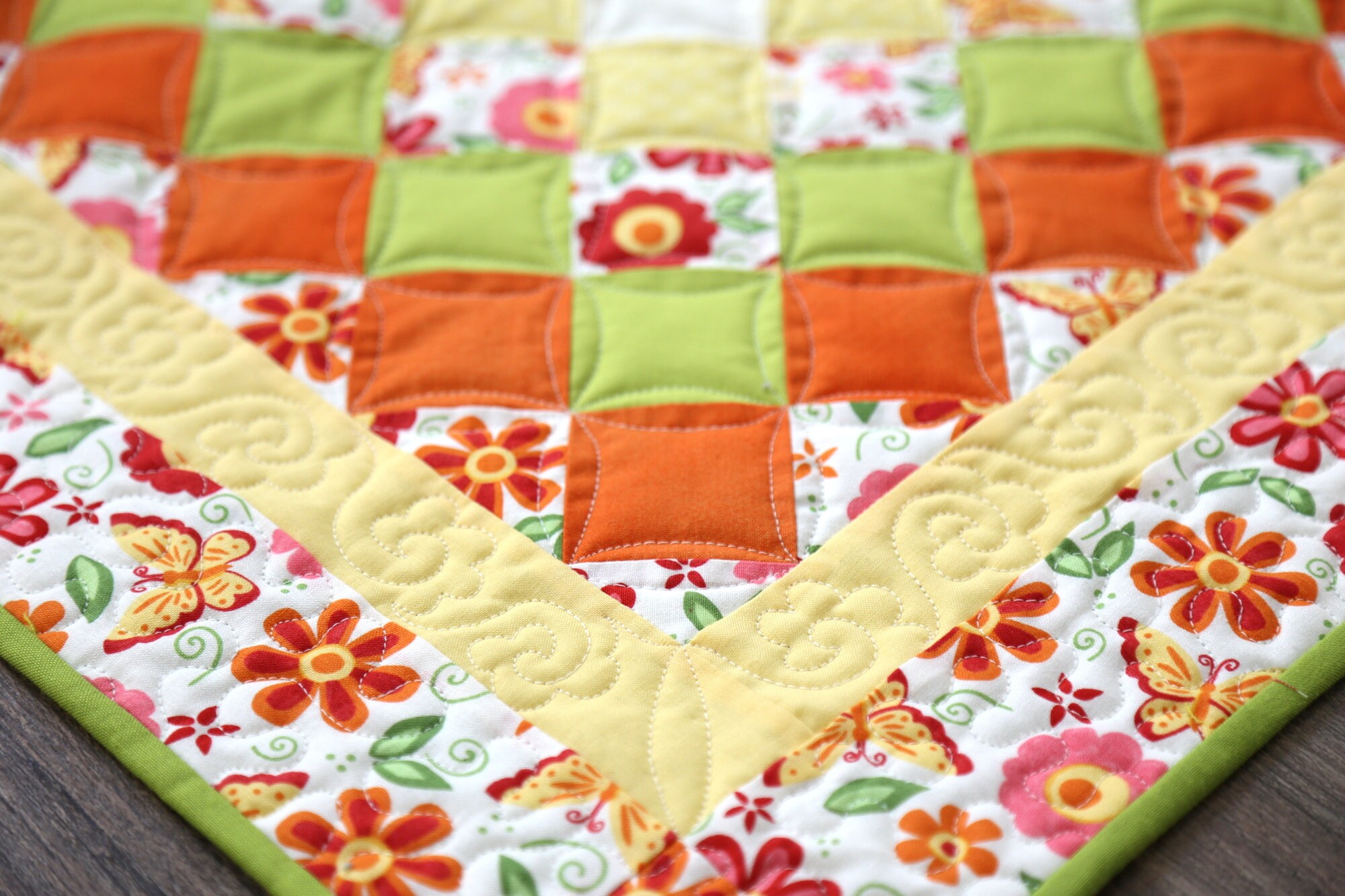 Doll Quilt Handmade American Girl Green Quilt Set Toddler Etsy