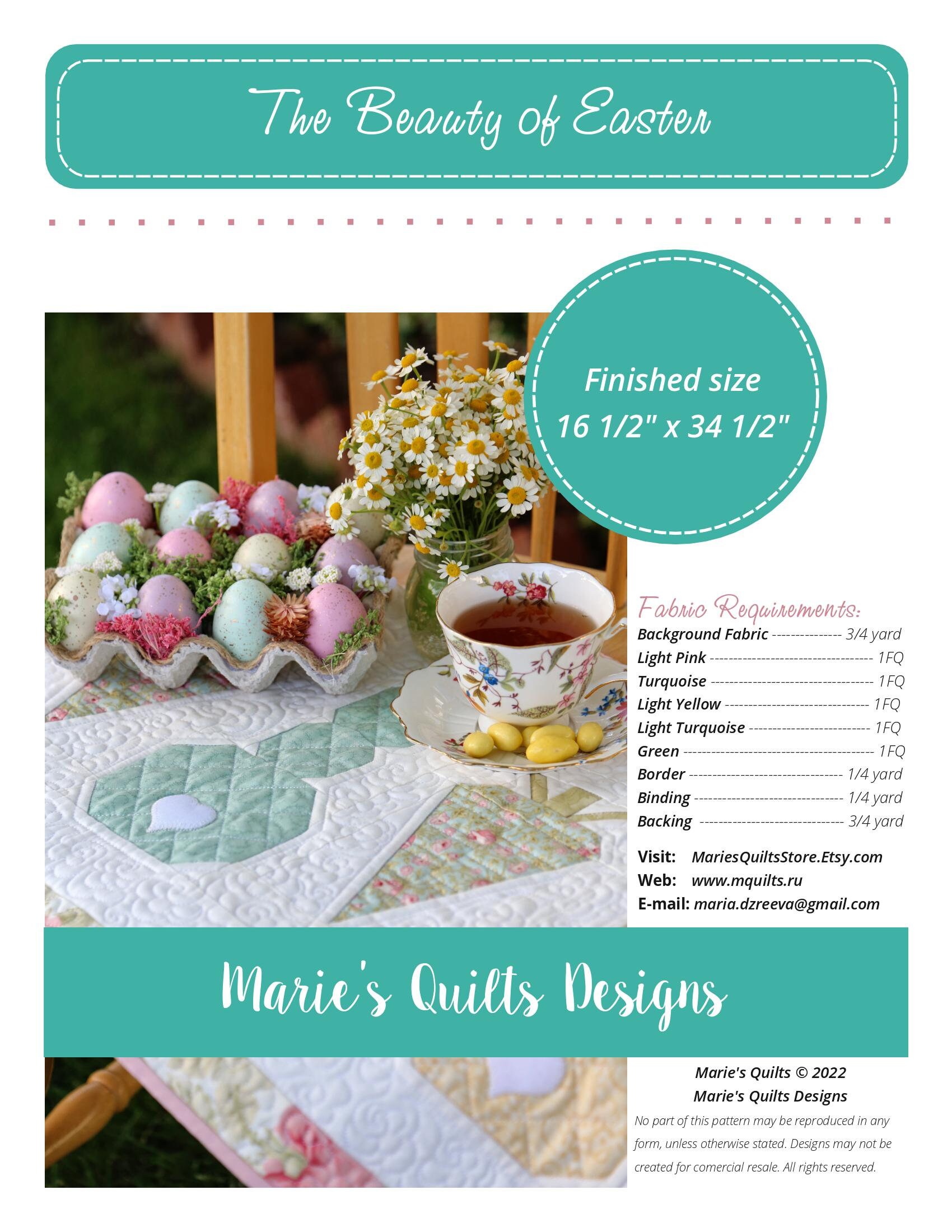 Easter Bunny Carrot Quilt Table Runner Pattern (PDF Digital) - Etsy
