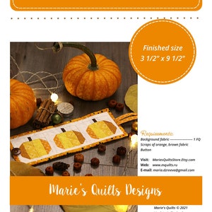 Mug Warmer PDF Digital Quilt Block Simple Sewing Pattern, Pumpkin Spice, Scarp, Fall, Thanksgiving, Quilted image 2