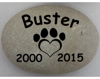 Lápida conmemorativa para mascotas grabada a medida: lápida personalizada para perro y gato