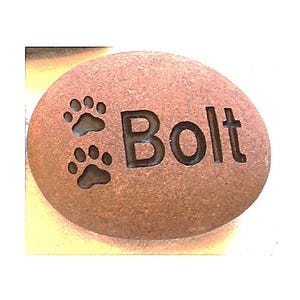 REAL STONE - Personalized Custom Engraved Pet Memorial Rock - pet headstone, pet marker,remembrance memorial, garden stone memorial