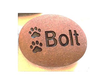 Piedra conmemorativa grabada para mascotas: Roca del recuerdo personalizada para el jardín