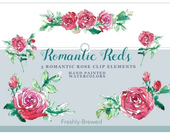 Romantic Roses Digital download of Clip art elements