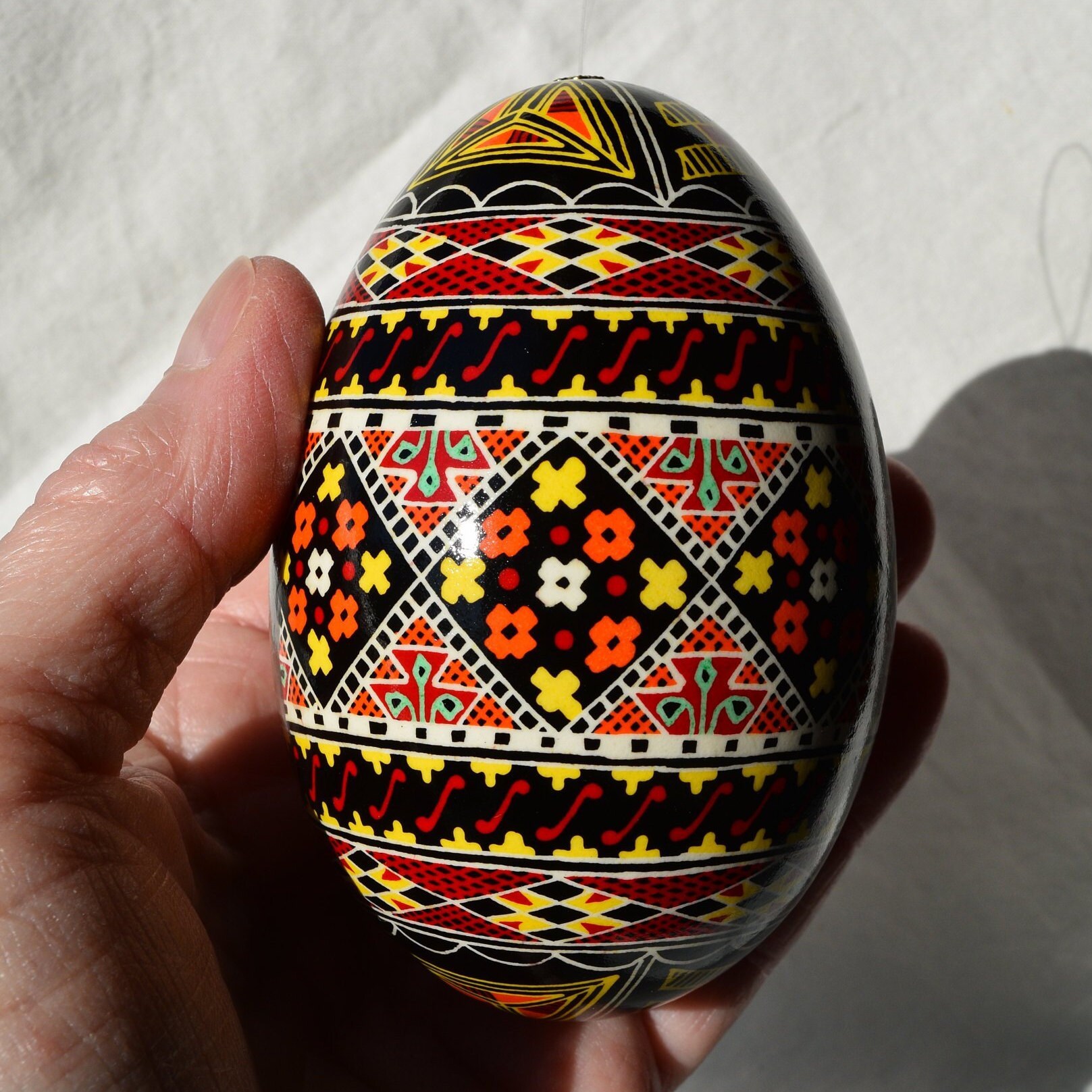 Magnificent Goose Egg Pysanka Ukrainian Easter Egg Polish Etsy
