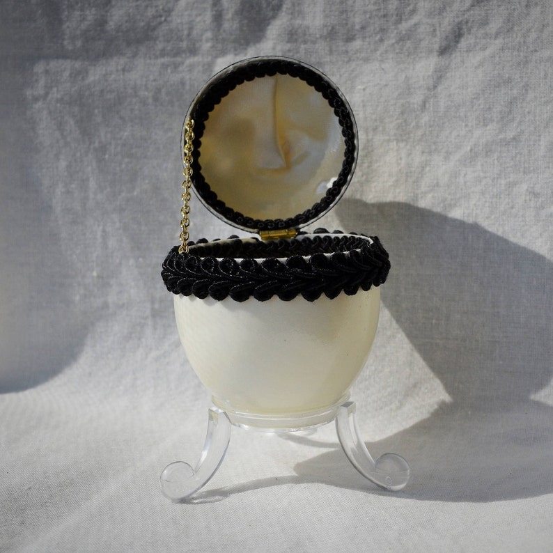 Hinged Egg Jewel Box Engagement Ring Wedding Ring Decorated Etsy