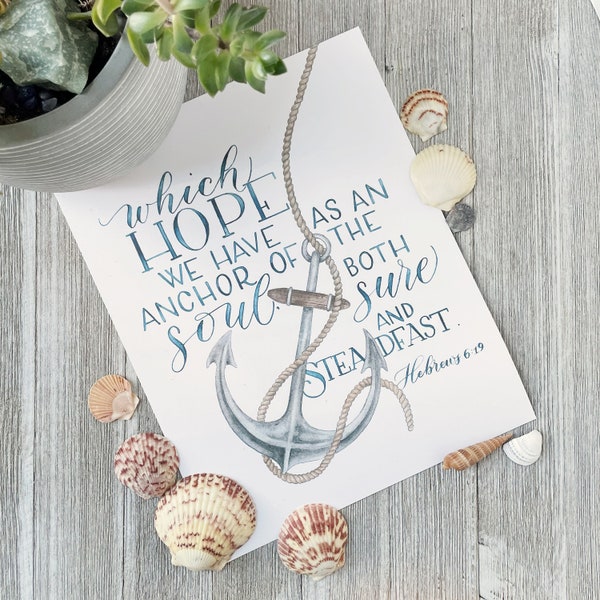 Anchor Bible Verse Etsy