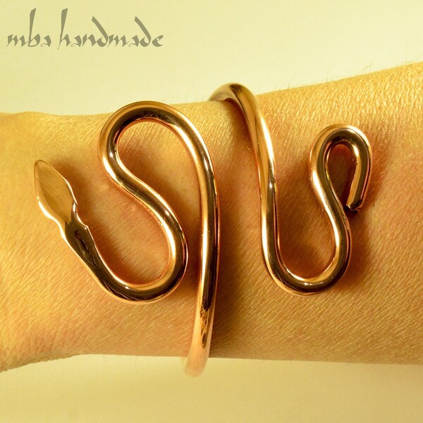 Snake Copper Cuff Bracelet - Hammered - Handcrafted - Handmade Jewelry -Solid Copper - Unique Jewelry