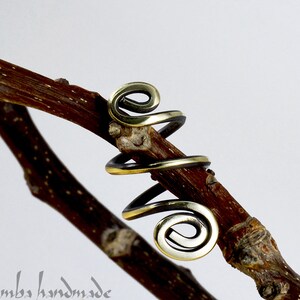 2 Pieces Spiral Antiqued Brass Viking Hair Beads Beard Jewelry Dreadlock Hair Accessories