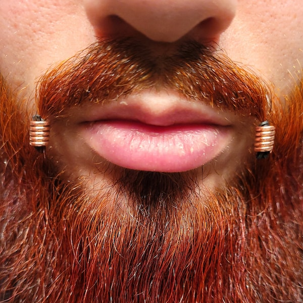 5 Pieces Spiral Copper Viking Hair Beads Beard Jewelry Dreadlock Hair Accessories