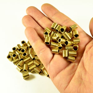 5 Pieces Spiral Brass Viking Hair Beads Beard Jewelry Dreadlock Hair Accessories