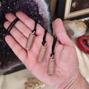 Handmade Copper Tensor Ring Pendant: Sacred Cubit Jewelry