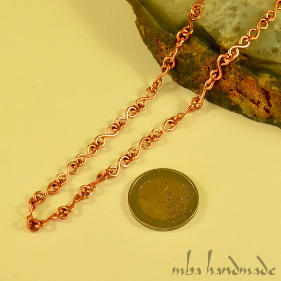Handmade Pure Copper Chain Lenght 20''-22''-24''-30'' / 50-56-61-76 cm