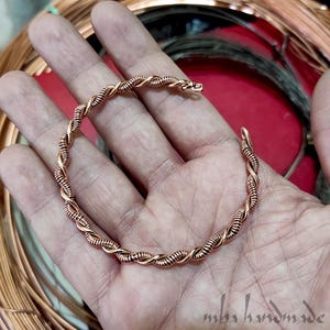 Sacred Cubit Tensor Ring Polished Copper Adjustable Bracelet - Resonates at 144 - Pure Copper Healing